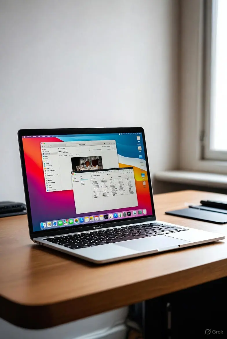 Apple MacBook Air M3 13-inch 2025 laptop with 8GB RAM and 256GB SSD on desk